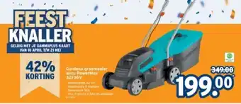 GAMMA Gardena grasmaaier accu PowerMax 32/36V aanbieding