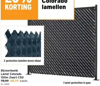 GAMMA Lamel Colorado 100m Zwart C50 aanbieding