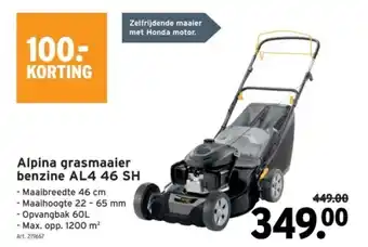 GAMMA Alpina grasmaaier benzine AL4 46 SH aanbieding