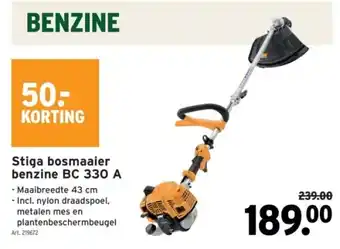 GAMMA Stiga bosmaaier benzine BC 330 A aanbieding