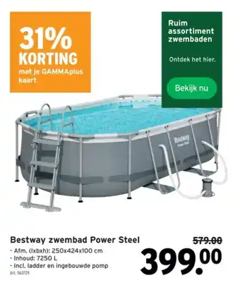 GAMMA Bestway zwembad Power Steel aanbieding