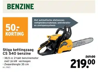 GAMMA Stiga kettingzaag CS 540 benzine aanbieding