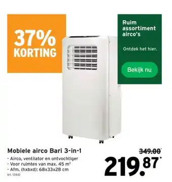 Mobiele airco Bari 3-in-1