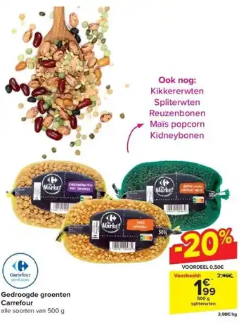 Carrefour Gedroogde groenten Carrefour aanbieding