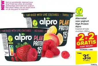 Carrefour Alternatief voor yoghurt High Protein Alpro aanbieding