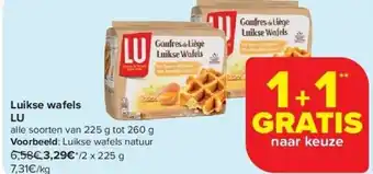 Carrefour Luikse wafels LU aanbieding