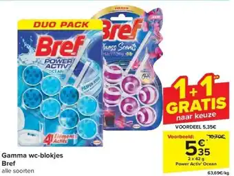 Carrefour Gamma wc-blokjes Bref aanbieding