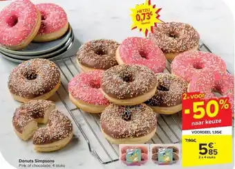 Carrefour Donuts Simpsons aanbieding