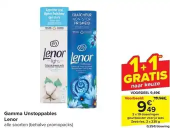 Carrefour Gamma Unstoppables Lenor aanbieding