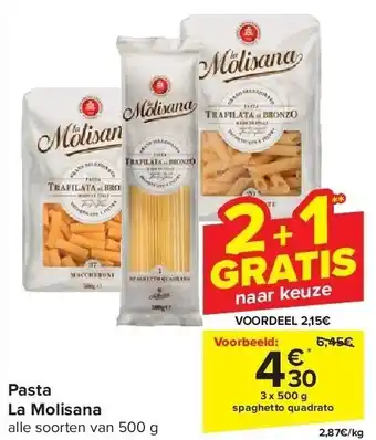 Carrefour Pasta La Molisana aanbieding