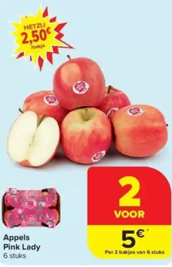 Carrefour Appels Pink Lady 6 stuks aanbieding