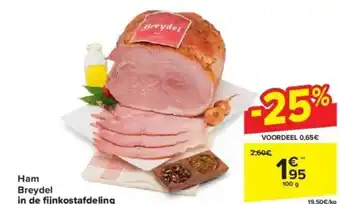 Carrefour Breydel Ham 100g aanbieding