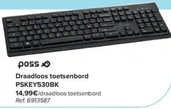 Carrefour Draadloos toetsenbord PSKEY530BK ref. 6913587 aanbieding