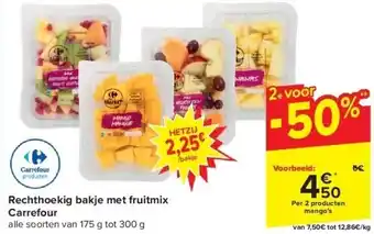 Carrefour Rechthoekig bakje met fruitmix Carrefour aanbieding