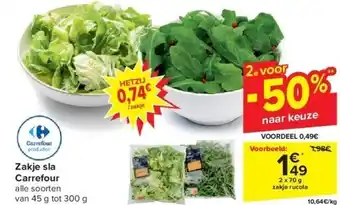 Carrefour Zakje sla Carrefour aanbieding