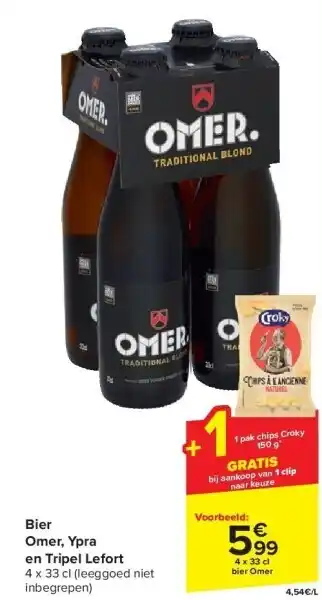 Carrefour Bier Omer, Ypra en Tripel Lefort aanbieding