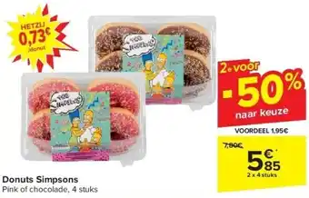 Carrefour Donuts Simpsons aanbieding