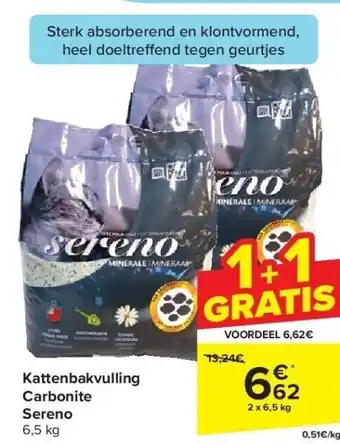 Carrefour Kattenbakvulling Carbonite Sereno aanbieding