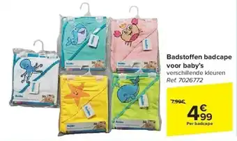 Carrefour Badsto en badcape voor baby’s aanbieding