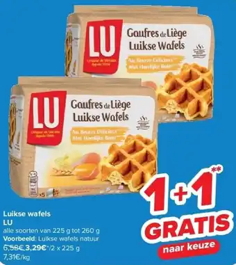 Carrefour Luikse wafels LU aanbieding