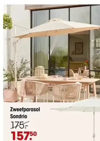 Kwantum Zweefparasol Sondrio aanbieding