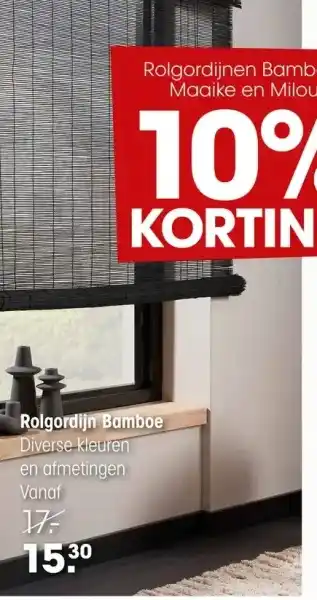 Kwantum Rolgordijn Bamboe aanbieding