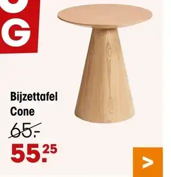 Kwantum Bijzettafel Cone aanbieding