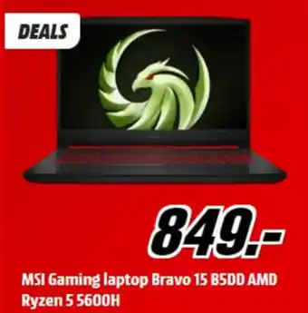 MSI Gaming Laptop Bravo 15 B5DD AMD Ryzen 5 5600H