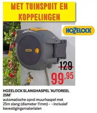 Bouwcenter Frans Vlaeminck Hozelock slanghaspel autoreel 25m aanbieding