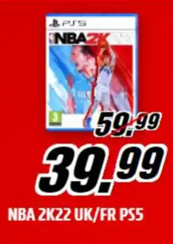 MediaMarkt PS5 NBA 2K22 UK/FR aanbieding