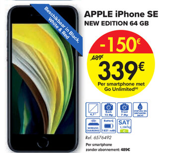 Carrefour Apple iPhone SE New Edition 64GB aanbieding