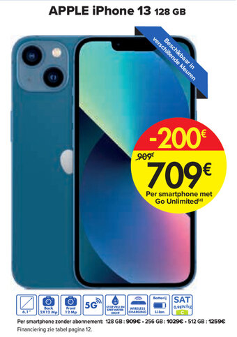 Carrefour Apple iPhone 13 128GB aanbieding