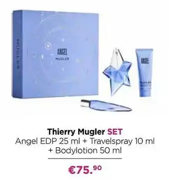 ICI PARIS XL Thierry mugler set angel edp + travelspray + bodylotion aanbieding