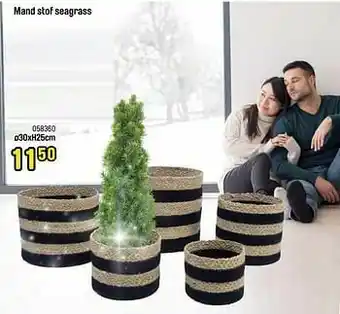 Happyland Mand stof seagrass aanbieding