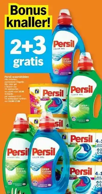 Albert Heijn Persil wasmiddelen color gel aanbieding