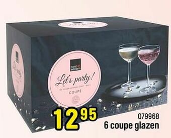 Happyland 6 coupe glazen aanbieding