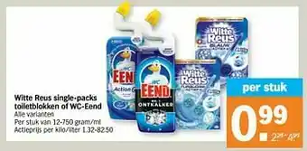 Albert Heijn Witte reus single-packs toiletblokken of wc-eend aanbieding