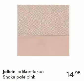 Jollein ledikantlaken snake pale pink