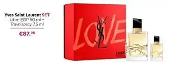 ICI PARIS XL Yves saint laurent set libre edp + travelspray aanbieding