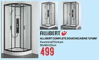 Bouwcenter Frans Vlaeminck Allibert complete douchecabine uyuni kwartrond-vierkant aanbieding