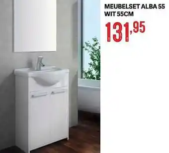 Bouwcenter Frans Vlaeminck Meubelset alba 55 wit 55cm aanbieding