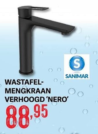 Bouwcenter Frans Vlaeminck Wastafelmengkraan verhoogd nero aanbieding