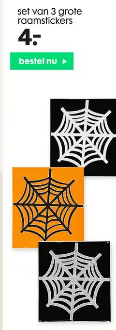 HEMA Halloween Grote raamstickers set 3st aanbieding