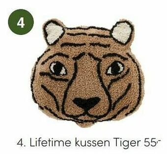 Baby & Tiener Lifetime kussen tiger aanbieding