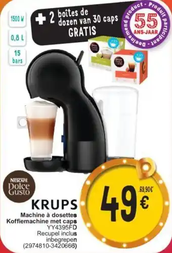 Cora KRUPS Machine à dosettes Koffiemachine met caps aanbieding