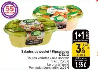 Cora Salades de poulet Kipsalades 2X200G aanbieding