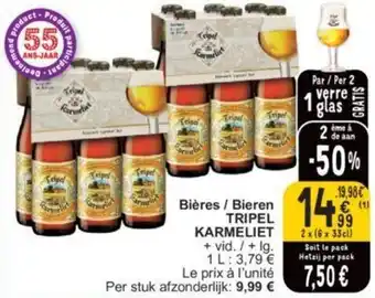 Cora Bières Bieren TRIPEL KARMELIET 2X 6X33cl aanbieding