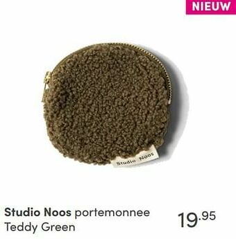 Baby & Tiener Studio noos portemonnee teddy green aanbieding