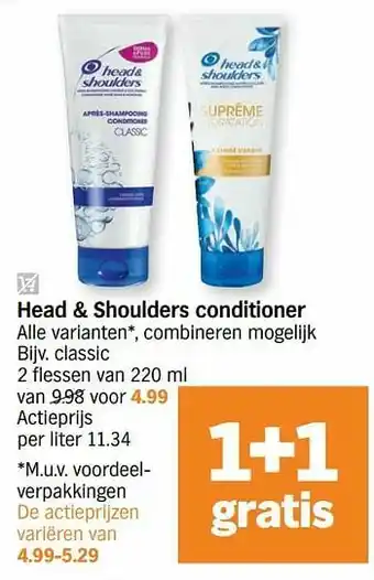 Albert Heijn Head + shoulders classic aanbieding