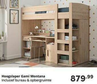 Baby & Tiener Hoogslaper gami montana aanbieding